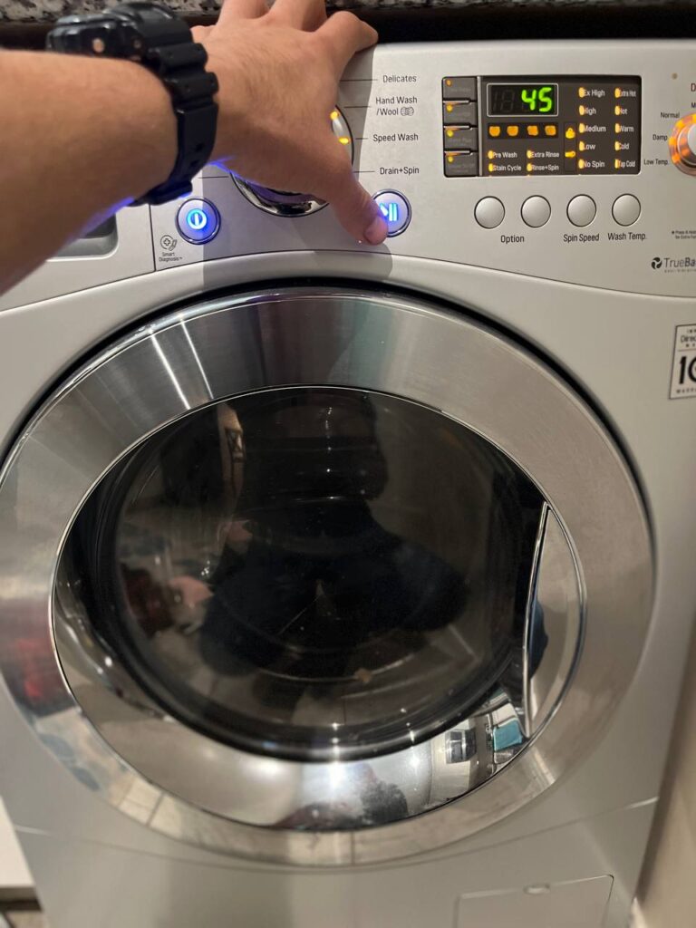 LG washer test mode