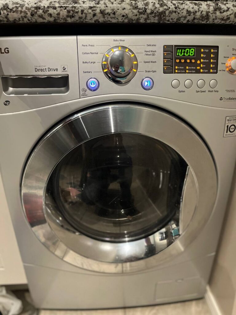 LG washer dryer test mode spining