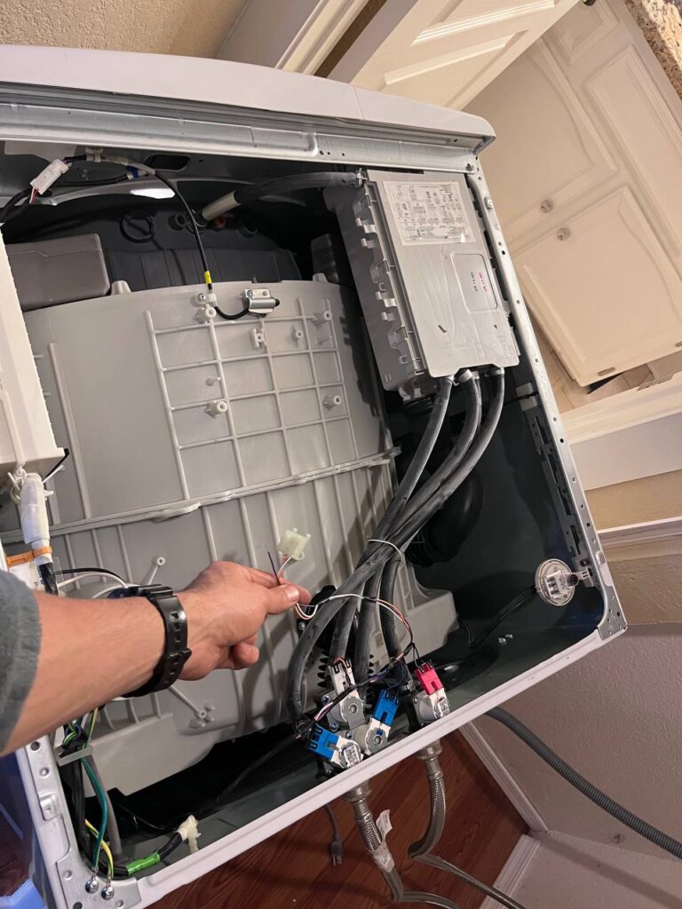 LG washer repair, checking pressure sensor