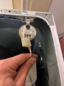 LG washer repair, pressure sensor damaged